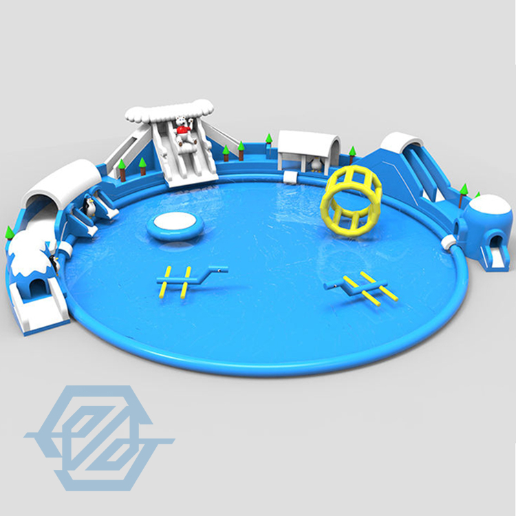 Inflatable Water Slide With Pools Swimming Water Toys Pools Inflatable Water Park