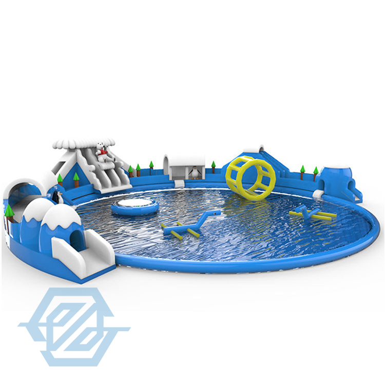 Inflatable Water Slide With Pools Swimming Water Toys Pools Inflatable Water Park