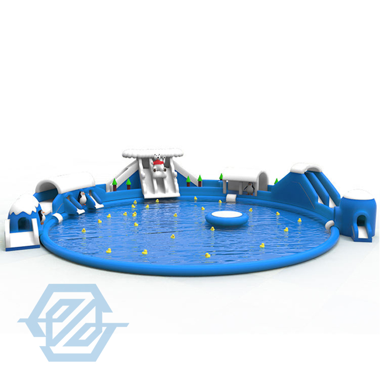 Inflatable Water Slide With Pools Swimming Water Toys Pools Inflatable Water Park
