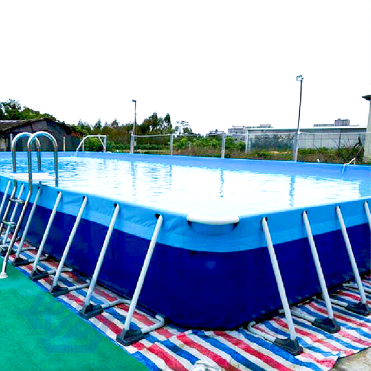 Summer Outdoor Above Ground Large Metal Frame Swimming Pool with Filter And Ladder