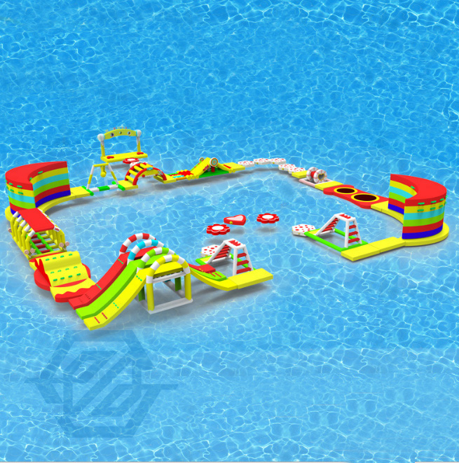 Water Amusement Park Inflatable Floating Water Park Giant Water Fun Run Challenge Park 