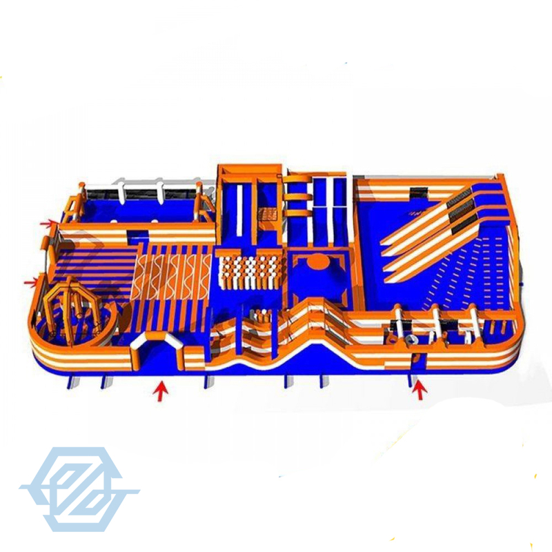  Large Inflatable Theme Park Obstacle Course Game for Amusement