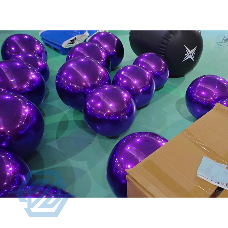 Purple Inflatable Mirror Ball Balloon for Party Event Decoration