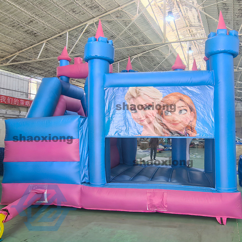 Commercial Inflatable Frozen Theme Bounce House with Slide