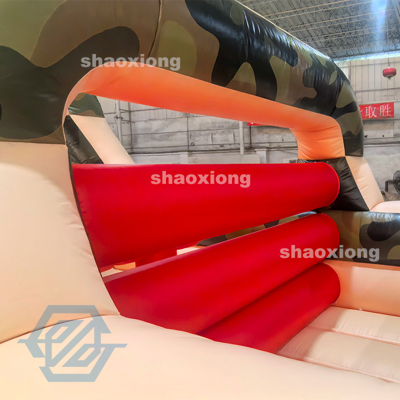 Commercial Outdoor Inflatable Camouflage Sport Games Obstacle Course