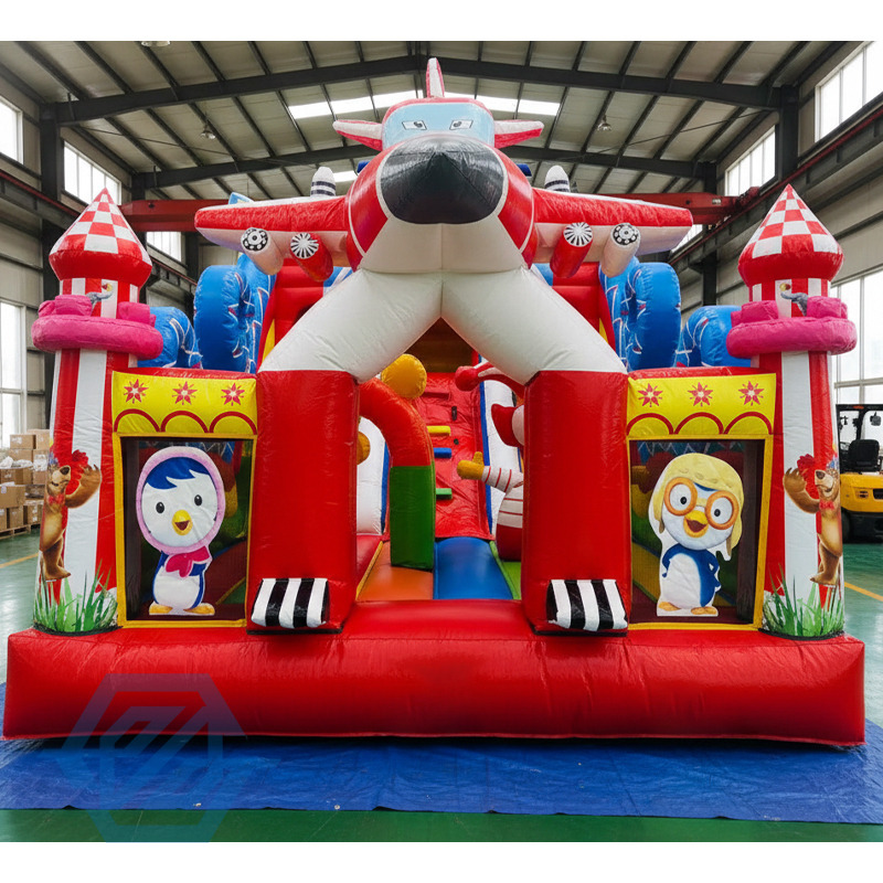 Inflatable Cartoon Theme Bouncy Castle with Slide