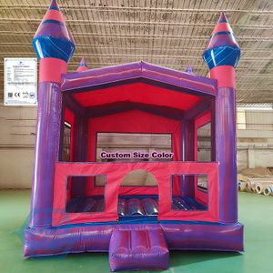 4x4M PVC Inflatable Pink Bouncy Castle for Toddlers