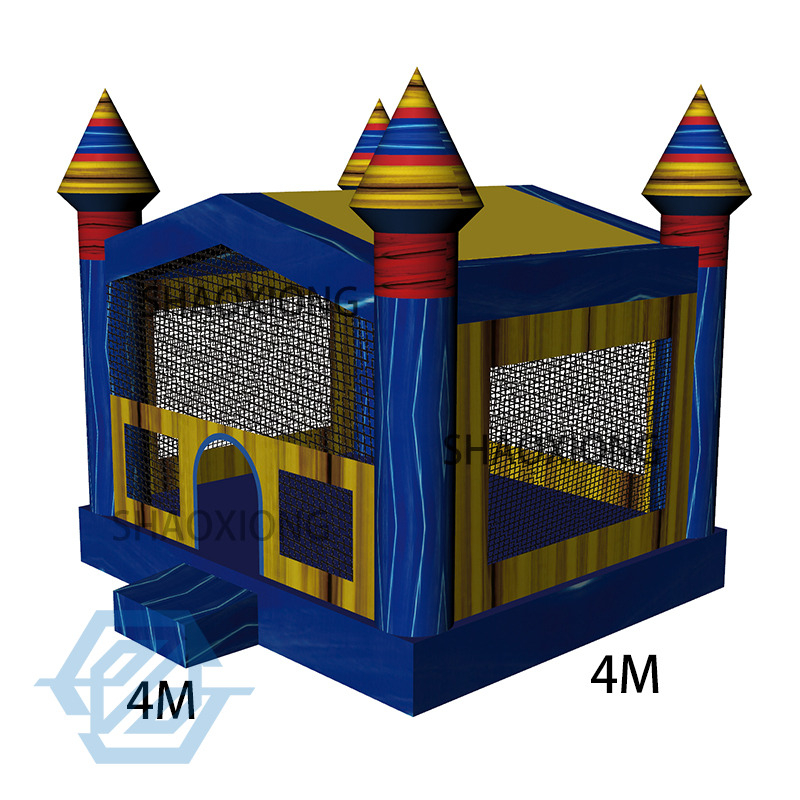4x4M PVC Inflatable Blue Bounce House for Sale