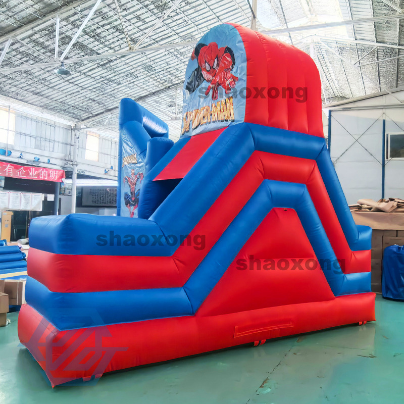 Inflatable Spider-Man Theme Bounce House with Slide