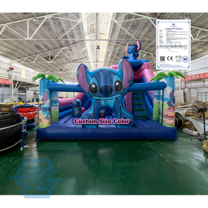 Commercial Inflatable Stitch Theme Bounce House with Slide