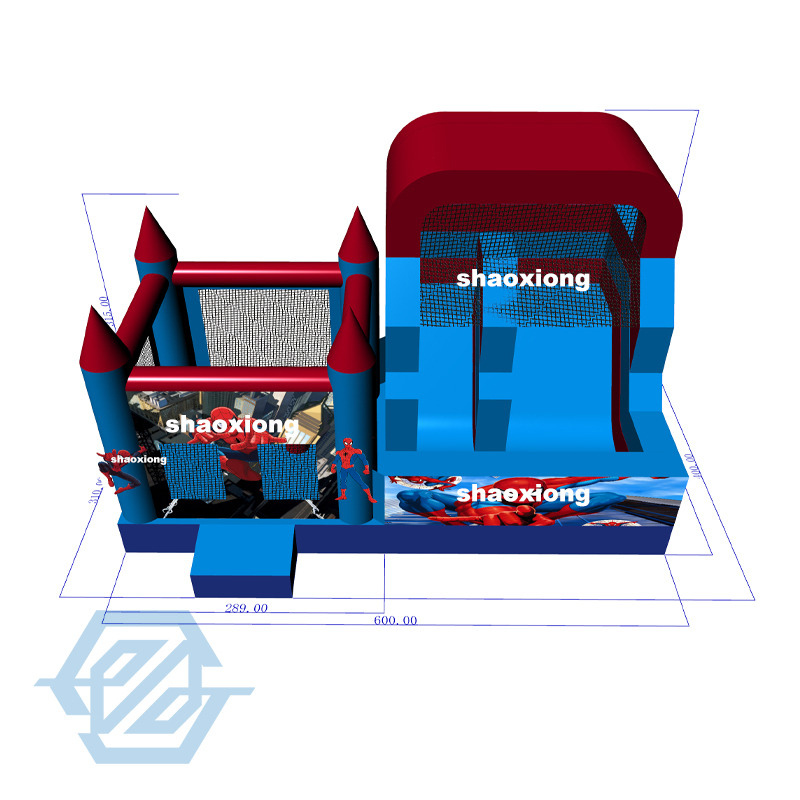 Inflatable Cartoon Theme Bounce House with Slide