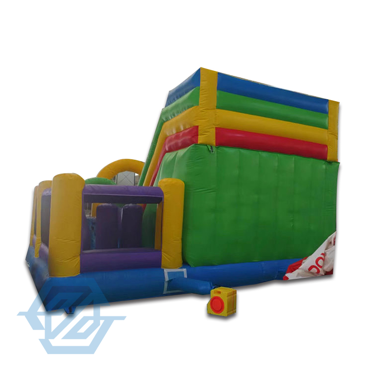 Inflatable Slide Obstacle Course with Climbing Wall Bounce House