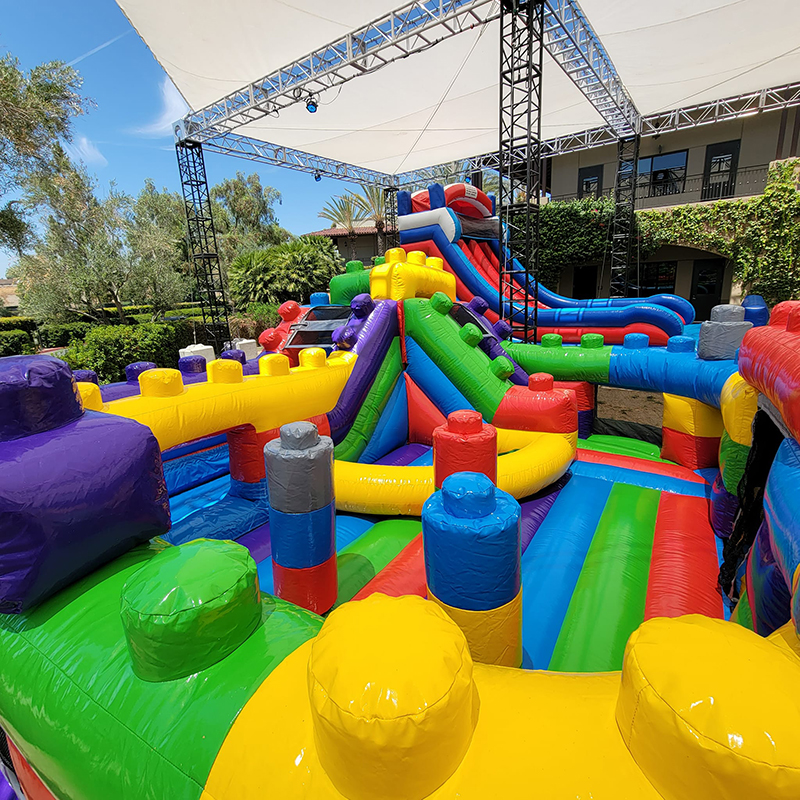 bounce house with slide