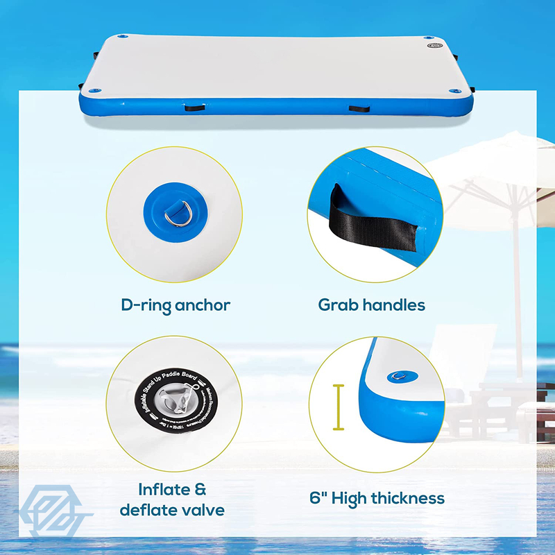 Inflatable Water Platform Floating Island Mats for Yoga Fishing