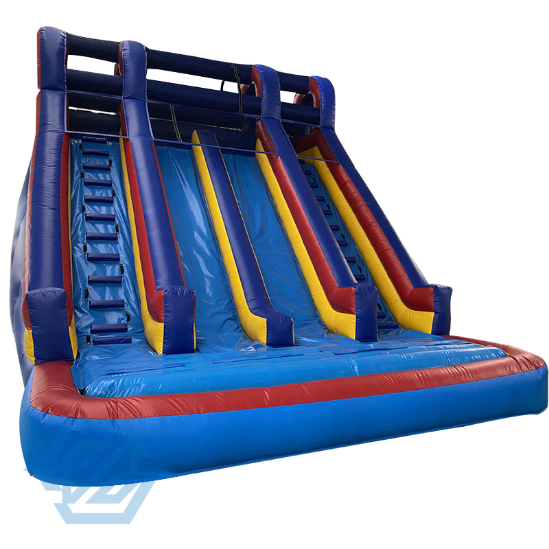 Inflatable Dual Lane Slide Water Slide with Pool for Kids