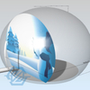 Inflatable Snow Globe Photo Booth Balloon for Christmas Events