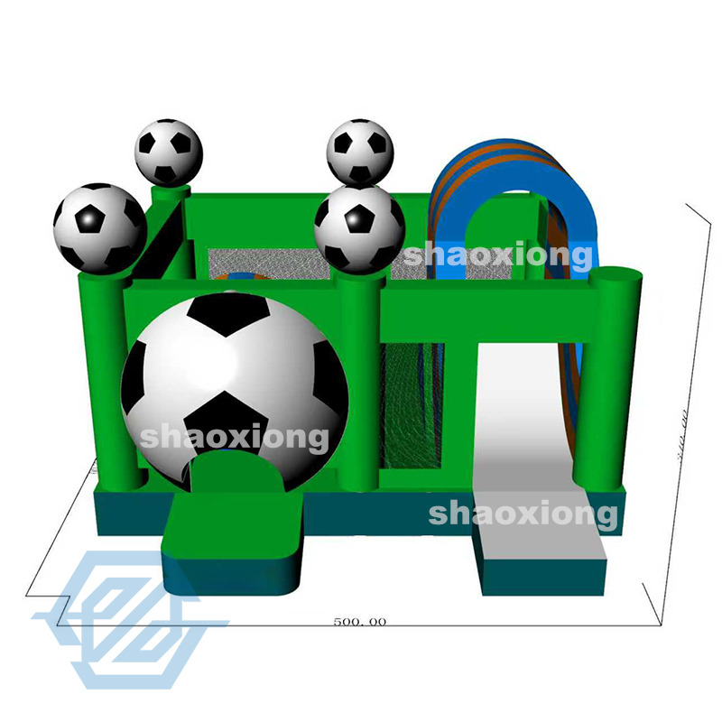 Inflatable Football Theme Bounce House with Slide