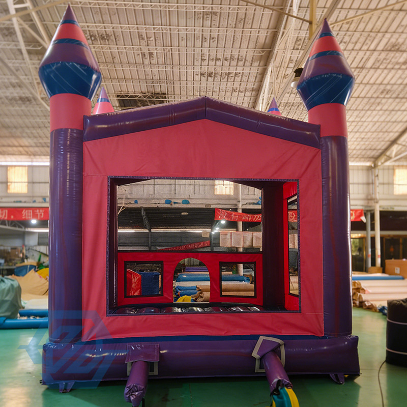4x4M PVC Inflatable Pink Bouncy Castle for Toddlers