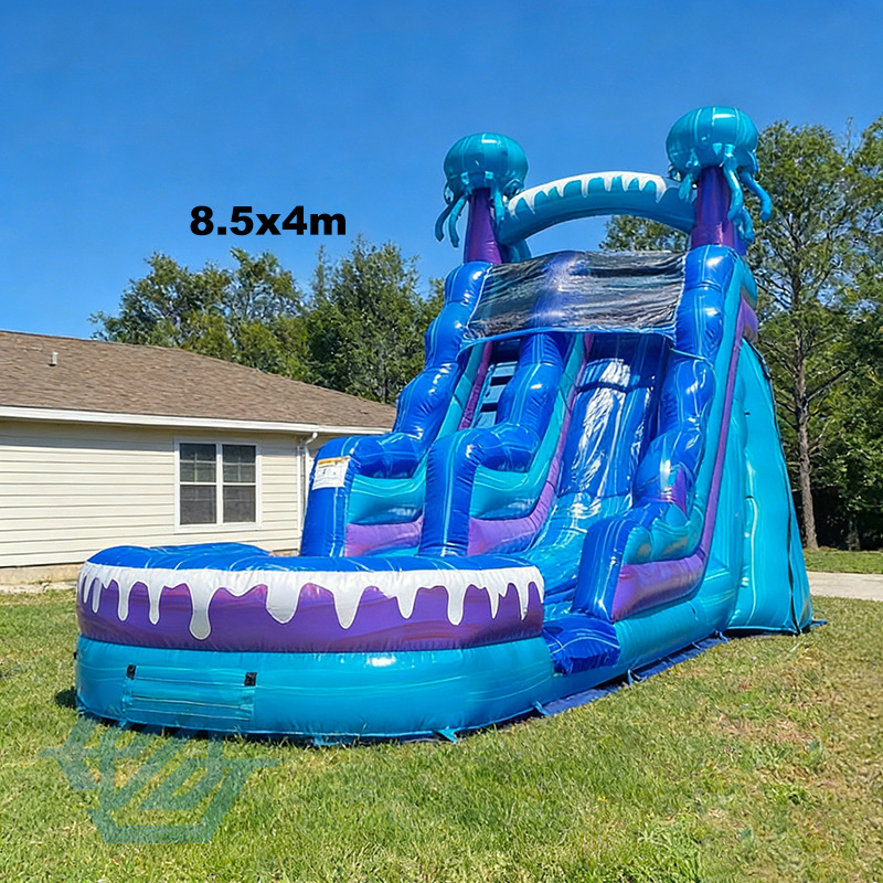  Inflatable Jellyfish Theme Large Waterslides Detachable Pool