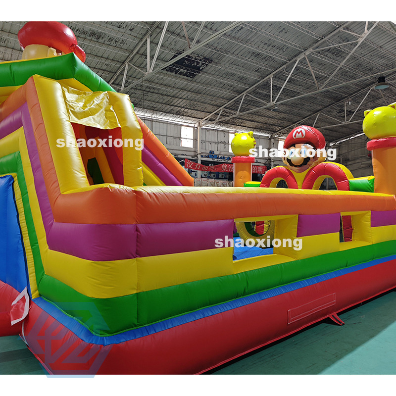 Inflatable Mario Bounce House with Slide Combo