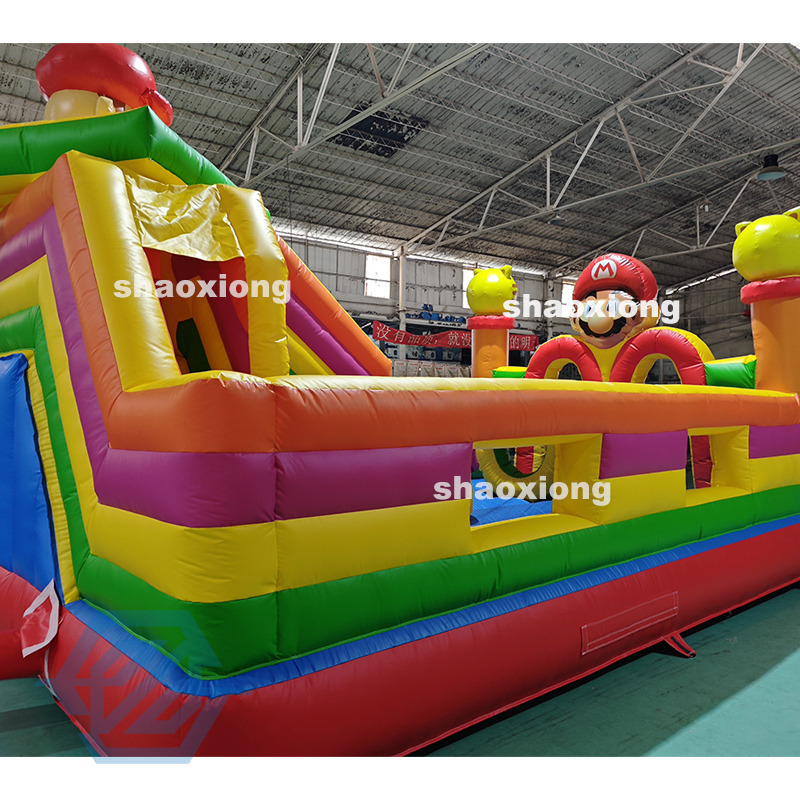 Inflatable Mario Bounce House with Slide Combo