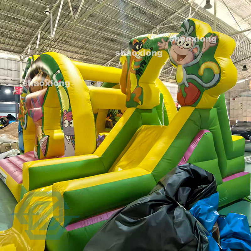 6x4M Inflatable Dora the Explorer Bounce House with Slide Combo