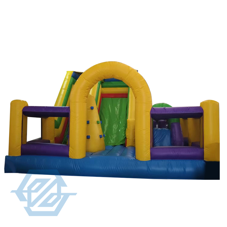 Inflatable Slide Obstacle Course with Climbing Wall Bounce House