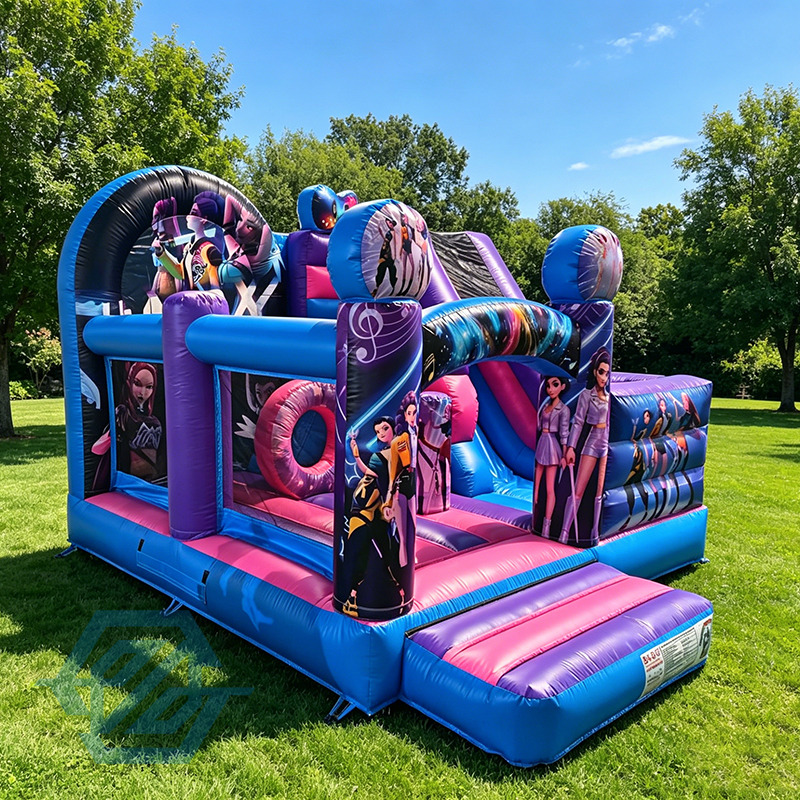 nflatable K-PoP Demon Bounce House Slide Combo with Blower