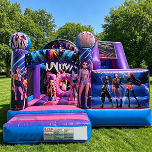 nflatable K-PoP Demon Bounce House Slide Combo with Blower