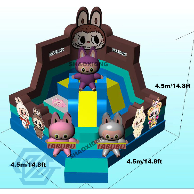 Outdoor Labubu Inflatable Bounce House Slide Combo for Kids
