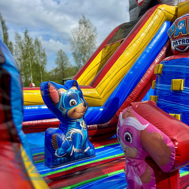 Commercial Inflatable Patrol Bounce House Slide Combo for kid