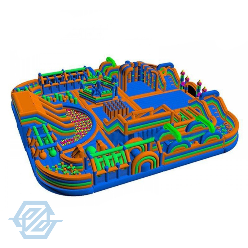  Large Inflatable Theme Park Obstacle Course Game for Amusement