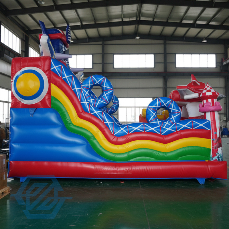 Inflatable Cartoon Theme Bouncy Castle with Slide