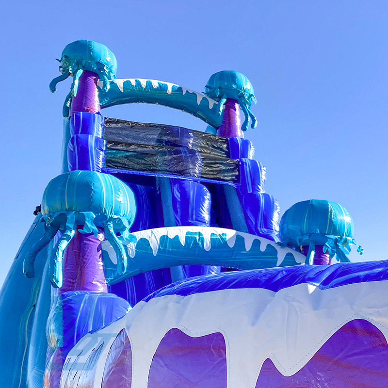  Inflatable Jellyfish Theme Large Waterslides Detachable Pool