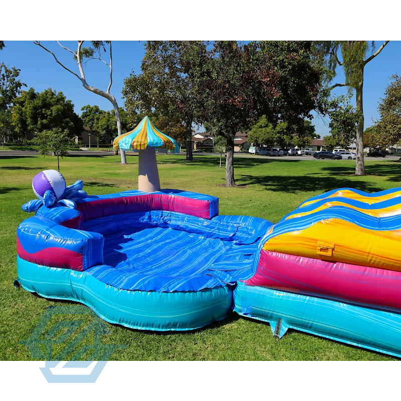  Inflatable Beach Party Large Water slides with Detachable Pool