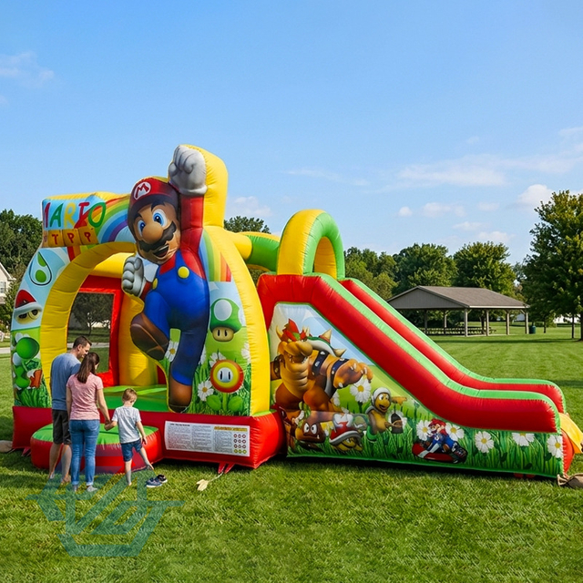 6x3.4x3M Inflatable Mario Bounce House with Slide Combo