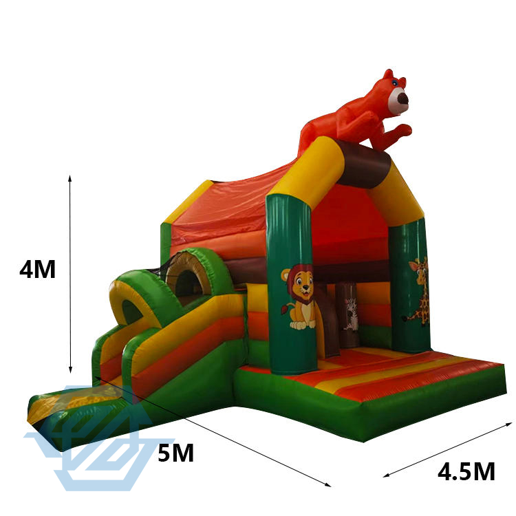 Animal Themed Bouncy Castle Park for Kids Jumping