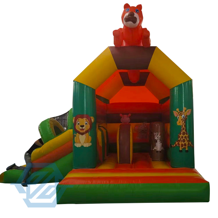 Animal Themed Bouncy Castle Park for Kids Jumping