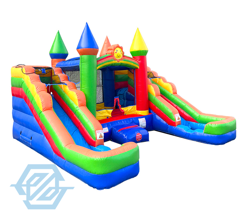 Commercial Inflatable Bouncer House Double slides for Rent