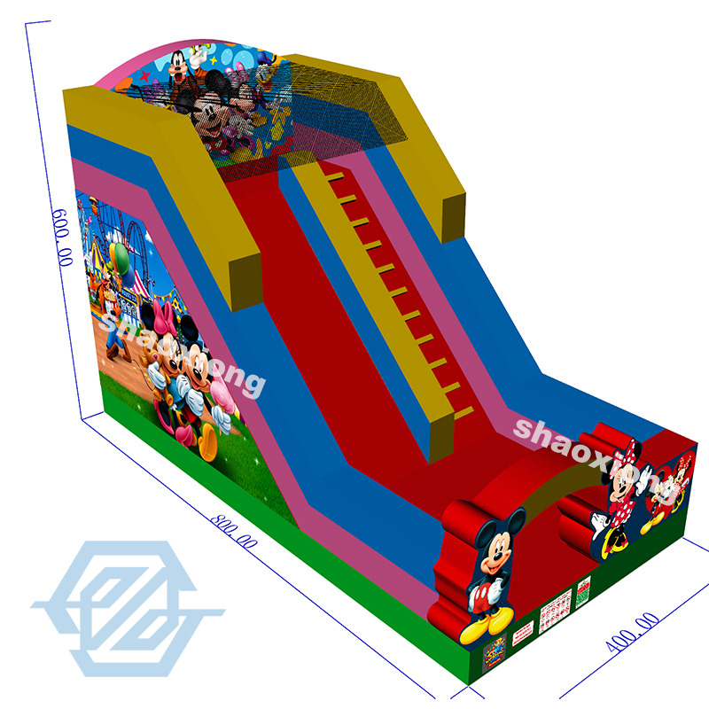 Outdoor Cartoon Mickey Mouse Theme Inflatable Slide for Sale