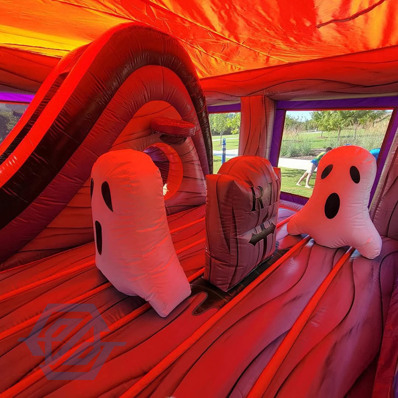 Inflatable Halloween Bounce House with Slides Combo with Blower