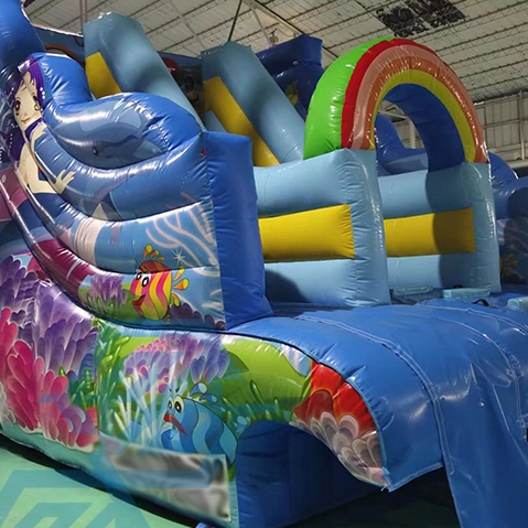 Large Inflatable Water Slide Double Slide Jumping Castle Commerical