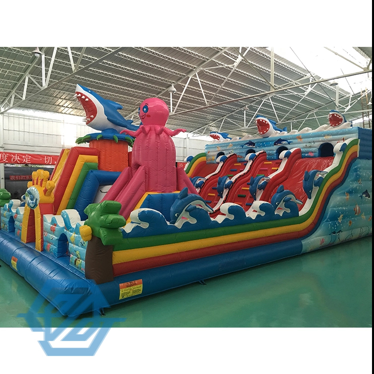 Large Underwater World Theme Bouncy Castle Park Bounce House
