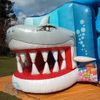 Outdoor Kids Inflatable Shark Ocean Theme Castle Slides 