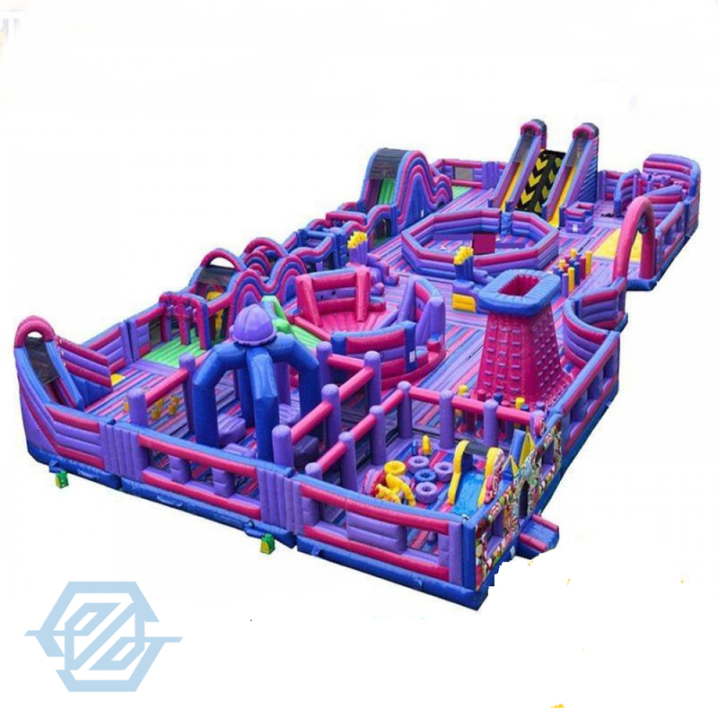  Large Inflatable Theme Park Obstacle Course Game for Amusement