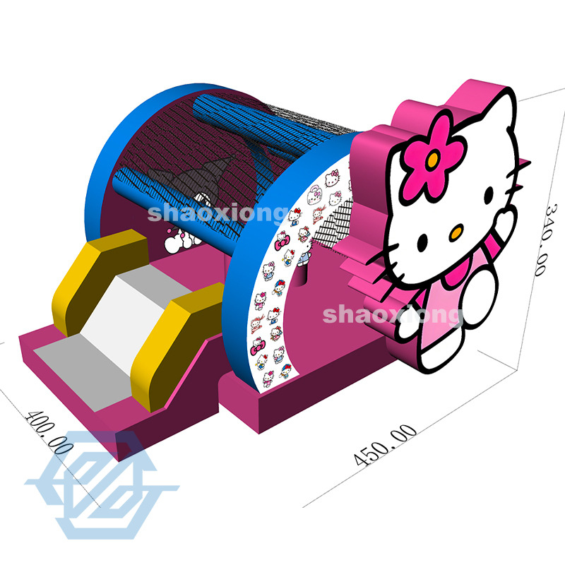 Commercial Inflatable Hello Kitty Bounce House with Slide