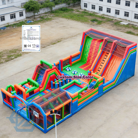  Inflatable Park Playground with Obstacles Slide for Sale