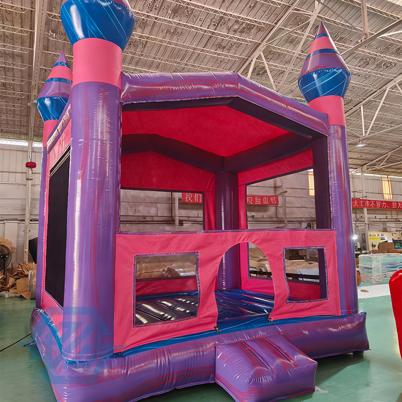 4x4M PVC Inflatable Pink Bouncy Castle for Toddlers