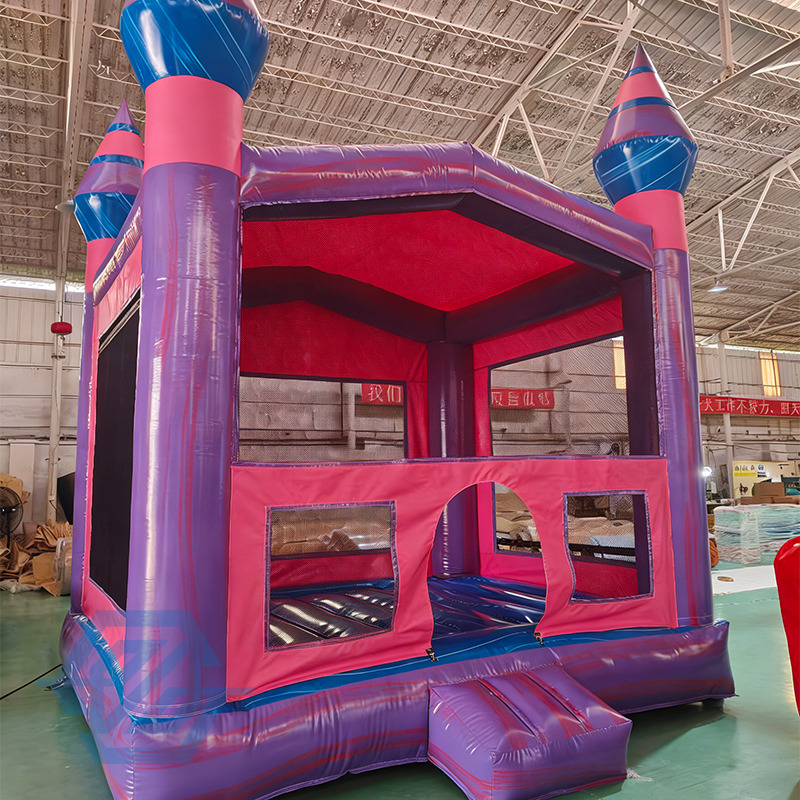 4x4M PVC Inflatable Pink Bouncy Castle for Toddlers