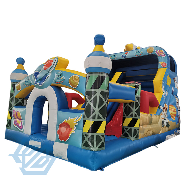 Inflatable Moonwalk Bounce House Castle with Slide Combo